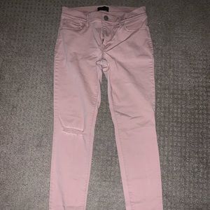 Express ripped knee pink jean legging Size 6